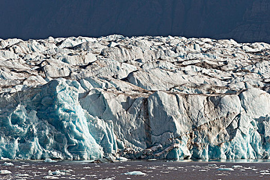 冰,冰河,边缘,孔斯峡湾,斯匹次卑尔根岛,斯瓦尔巴特群岛,岛屿,挪威,欧洲