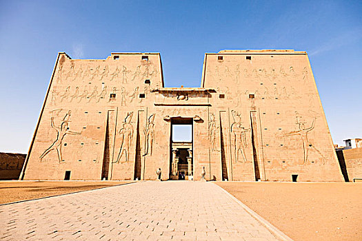 正门入口,伊迪芙,庙宇,埃及