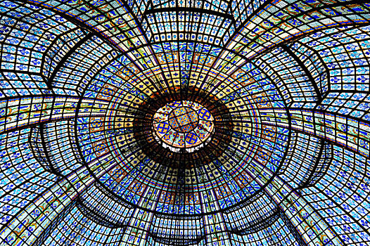 艺术,玻璃,圆顶,弄脏,巴黎,法国,欧洲