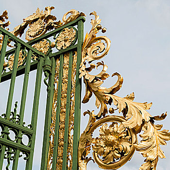 华丽,黄金,设计,金属,栏杆,德罗特宁霍尔姆宫,斯德哥尔摩,瑞典