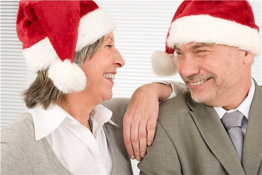 圣诞节,帽子,老人,商务人士,有趣,笑