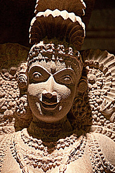 印度,马杜赖,雕刻,一个,柱子