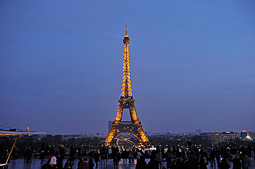 游客,正面,巴黎,法国,欧洲
