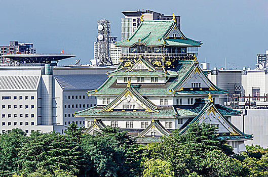 大阪城,大阪,日本,亚洲