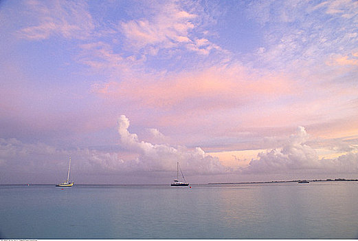帆船,七英里海滩,大开曼岛,开曼群岛