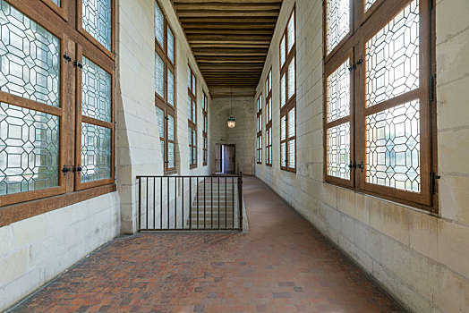法国宫廷建筑内部走廊