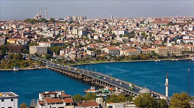 桥,金角湾,伊斯坦布尔,土耳其