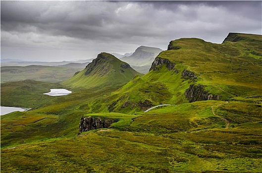 风景,山,生动,天空,苏格兰高地