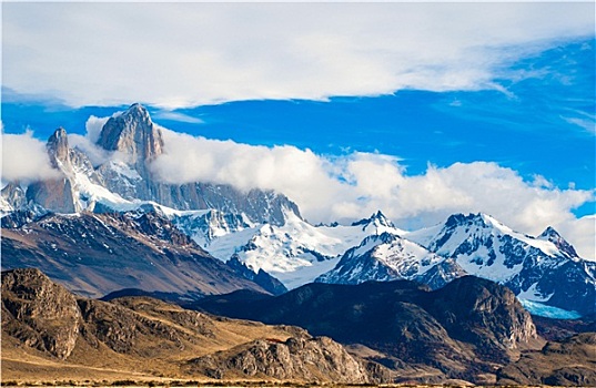 山,巴塔哥尼亚,冰河,国家公园,阿根廷