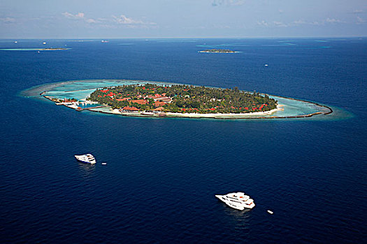 航拍,岛屿,马尔代夫,珊瑚礁,印度洋,环礁,亚洲