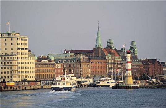 瑞典,建筑,海边
