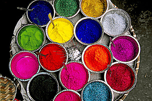 印度,西孟加拉,市场,彩色,粉末,节日