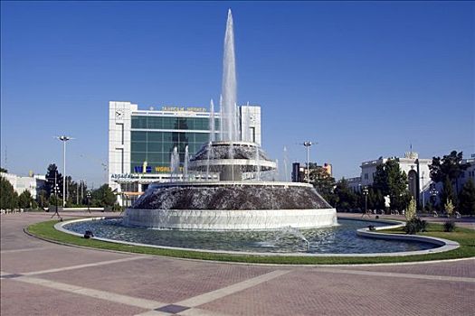 国际贸易,复杂,喷泉,阿什喀巴得,土库曼斯坦