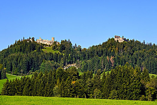 城堡,靠近,斯瓦比亚,巴伐利亚,德国,欧洲
