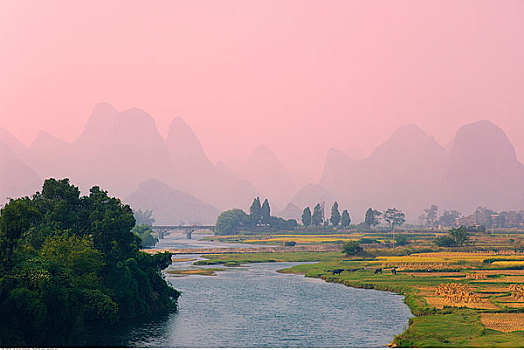 玉龙河,阳朔,广西,中国