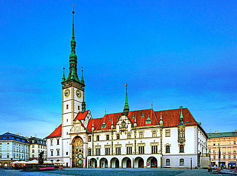 奥洛摩兹,市政厅,天文钟,捷克共和国,欧洲