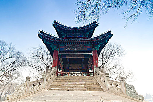 北京颐和园幽风桥亭