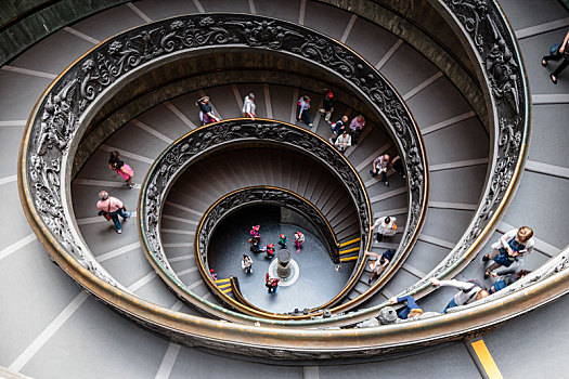 欧洲,意大利,罗马,梵蒂冈,螺旋,楼梯,出口,博物馆