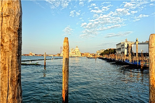 城市,威尼斯,码头