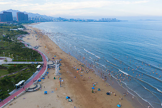 青岛,城市,阳台,海水浴场