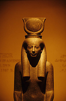 埃及,尼罗河,路克索神庙,博物馆,雕塑,哈索尔