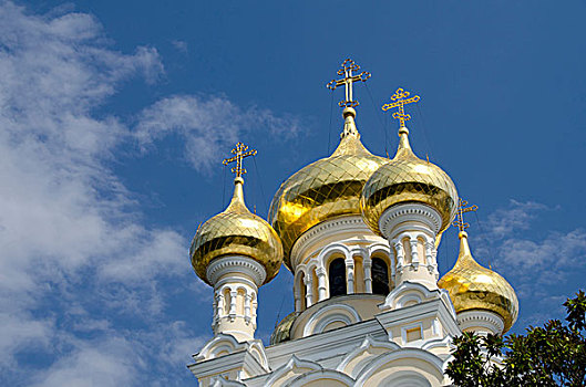 乌克兰,户外,圣徒,亚历山大涅夫斯基大教,特色,俄罗斯,建筑,特写,金色,屋顶,圆顶