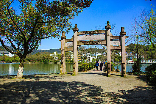 慈城镇,慈湖公园,慈湖,公园,阳光,蓝天,春天,春色