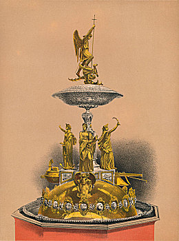 赠送,块,1893年,艺术家