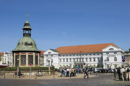 市政厅,纪念,市场,魏斯玛,德国