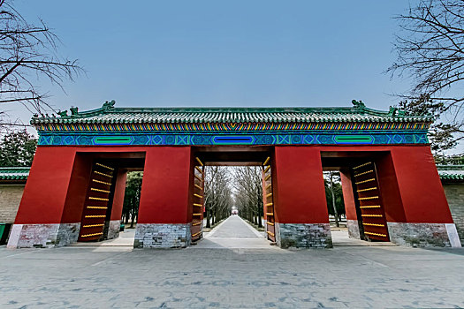 北京市地坛公园大门园林古建筑