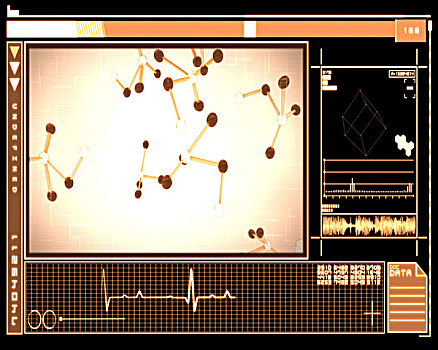 橙色,分子,科技