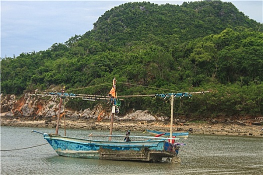 渔船,海滩