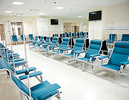 排,椅子,注入,房间,医院