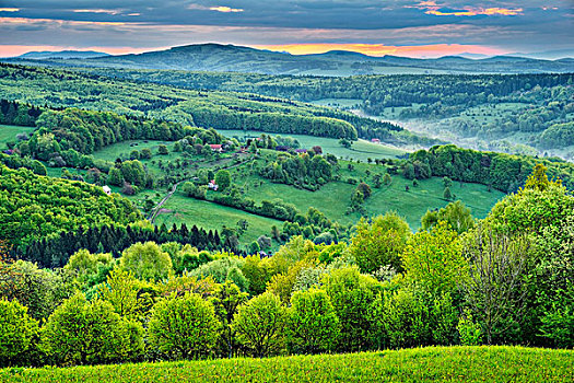 风景,防护,区域,白色,喀尔巴阡山脉地区,捷克共和国,欧洲