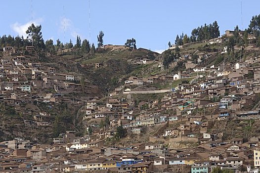 安第斯,城镇,山,库斯科地区,秘鲁