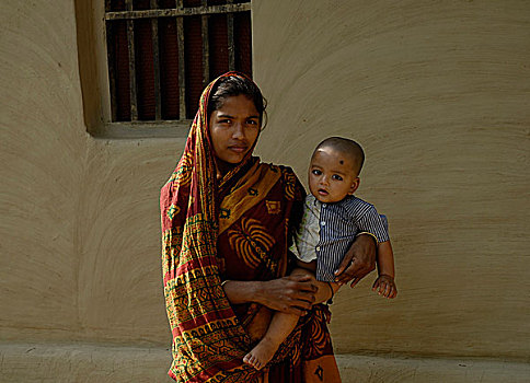 头像,乡村,女人,孟加拉,一月,2008年