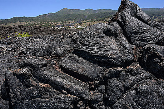 火山岩,熔岩原,后面,帕尔玛,加纳利群岛,西班牙,欧洲