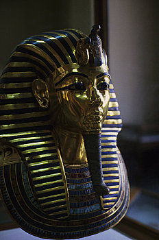 埃及,开罗,埃及博物馆,古旧,黄金,面具