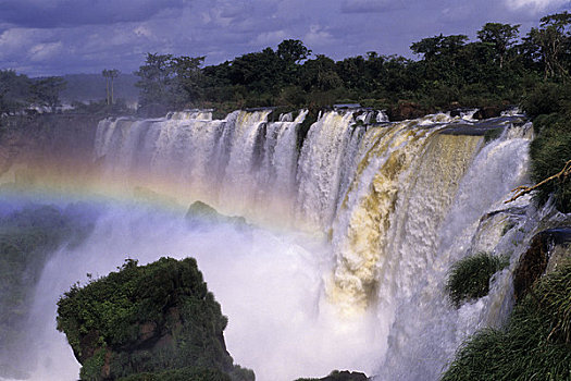 阿根廷,伊瓜苏瀑布,彩虹