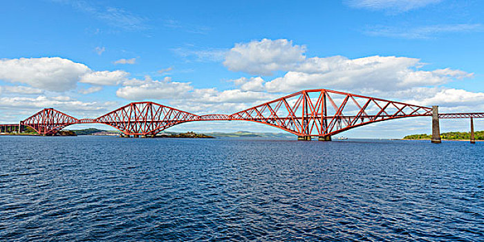 著名,桥,上方,福斯河,南,爱丁堡,苏格兰,英国