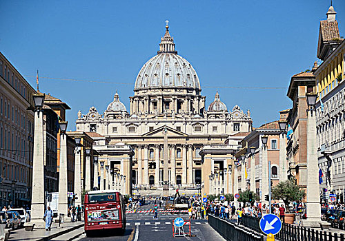 梵蒂冈城,街道,风景,大教堂,六月,世界