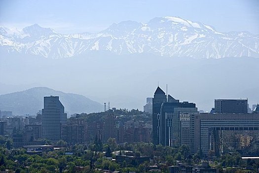 圣地亚哥,智利,山地,背景