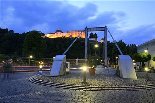 桥,帕绍,巴伐利亚,德国,欧洲
