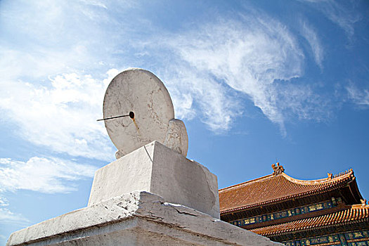 北京故宫内的日晷