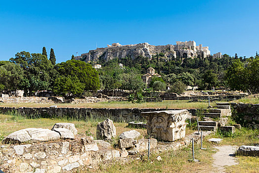 古安哥拉遗址,雅典,后面,卫城,希腊,欧洲