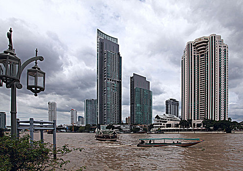 泰国曼谷湄南河畔风景