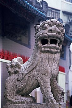中国,香港,好莱坞大街,狮子,雕塑,文武庙