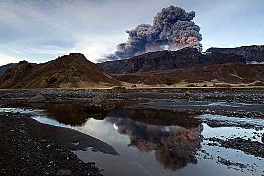 喷发,火山,冰岛,欧洲