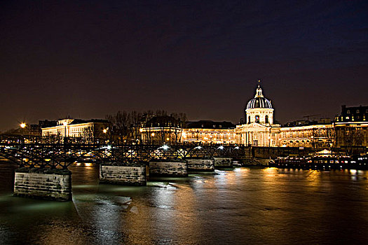 法国,巴黎,艺术桥,法兰西学院