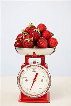 草莓,厨房秤